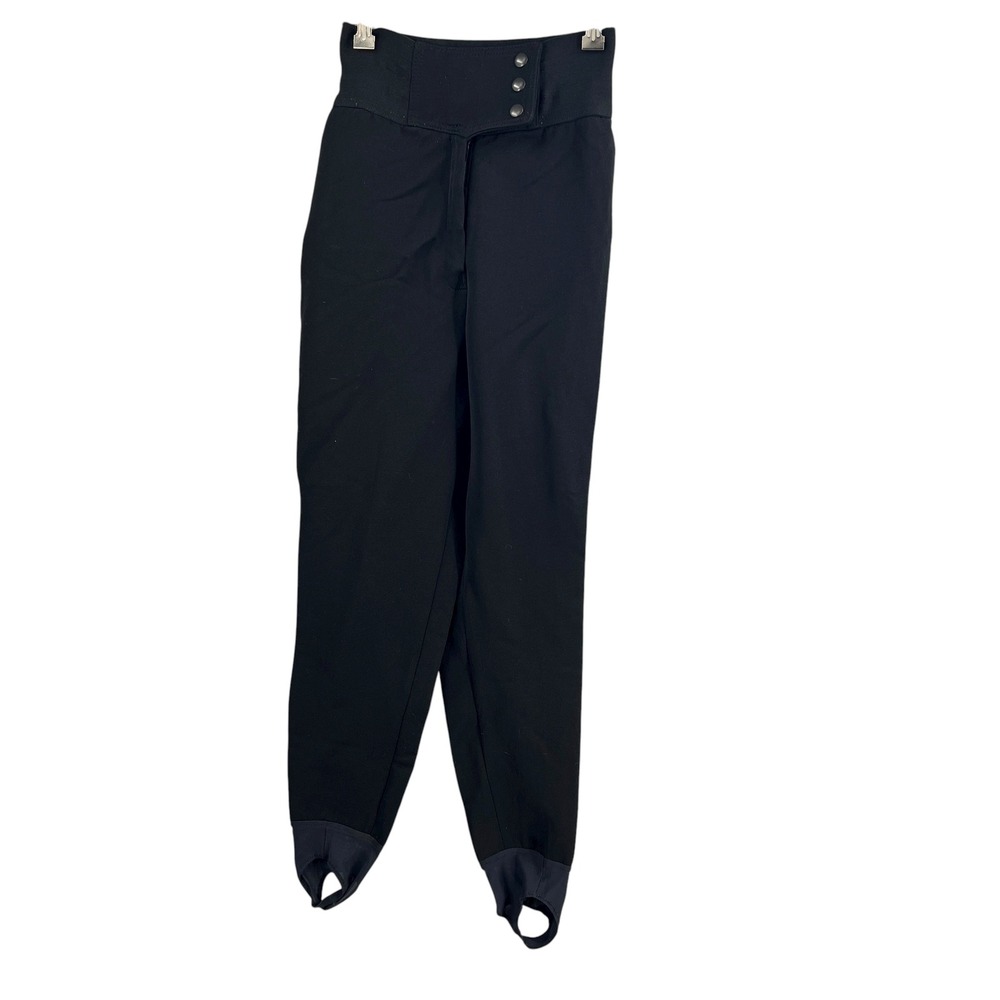 Vintage Head Skiwear Black Stirrup Ski Pants Schoeller Fabric Estimated Small
